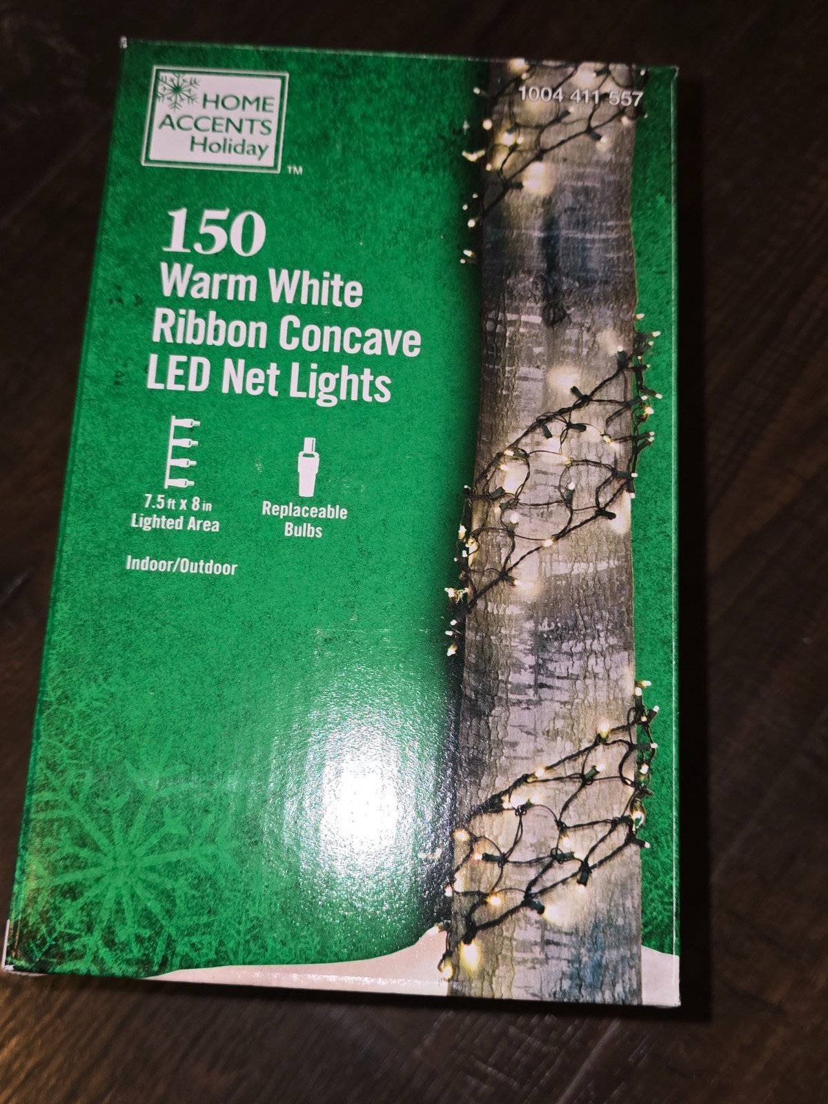 Home Accents 150 Warm White Ribbon Concave LED Net Lights New Christmas Holiday
