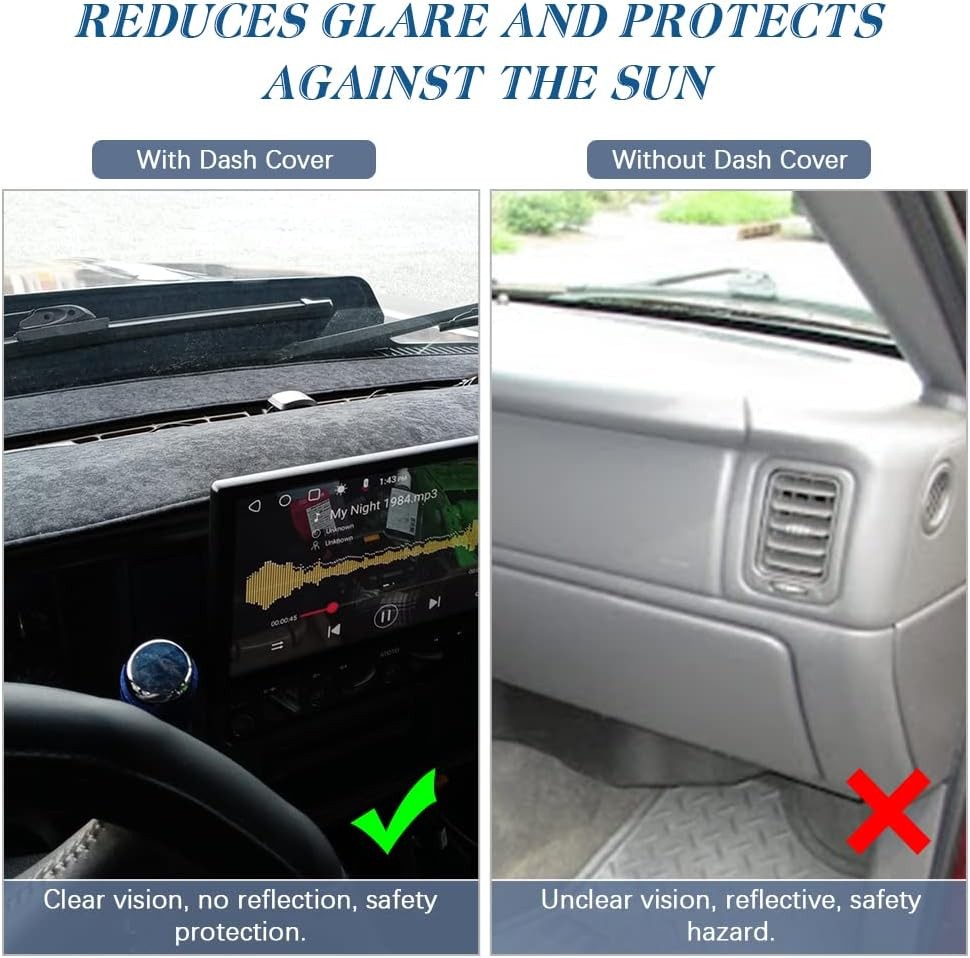 Dashboard Cover Mat Compatible with 1999-2006 Chevy Silverado/GMC S... Fast Ship