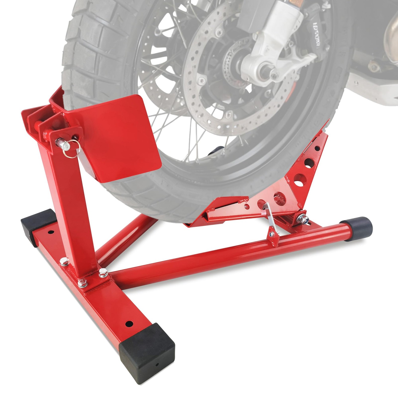 Heavy Duty Motorcycle Wheel Chock 1500Lb 16 -21 Adjustable Garvee Universal