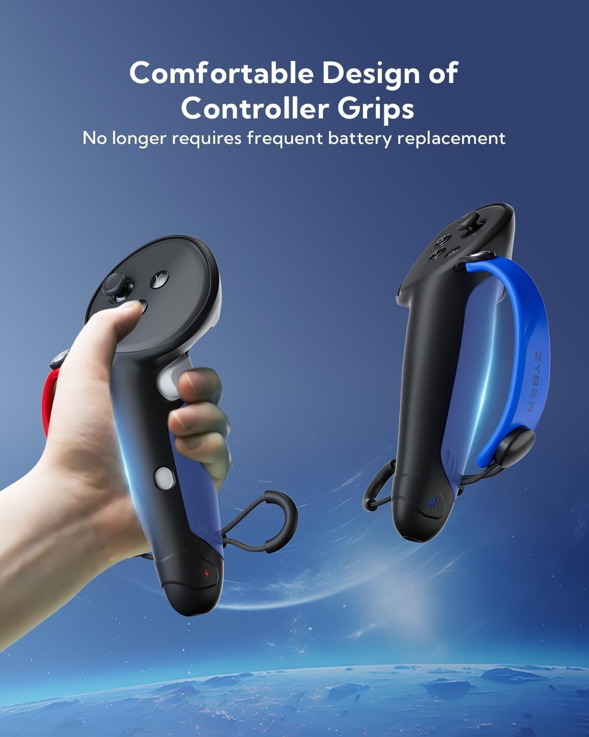 ZYBER Charging Controller Grip for Meta Quest 3S, Compatible with Quest 3 Contro