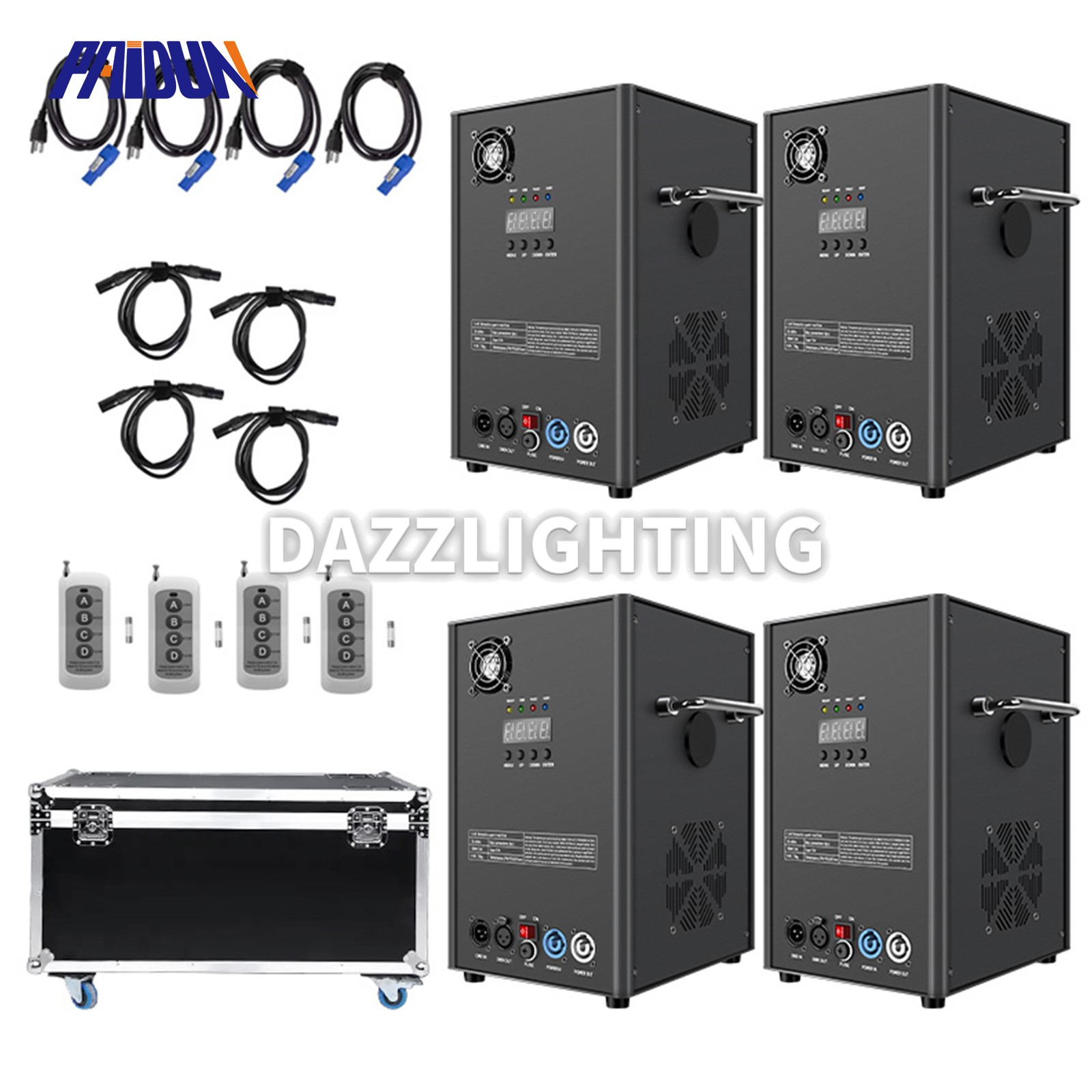 PAIDUN 4PCS Cold Spark Machine 750W DMX Firework 3.2-13.1FT Range Stage Effect