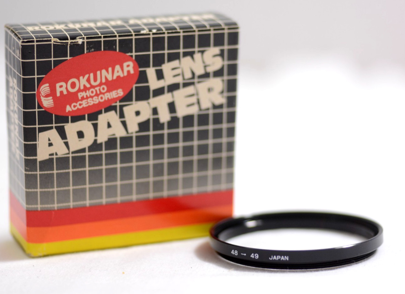 ROKUNAR 48-49MM TWINFIT ADAPTER STEP-UP CAMERA LENS FILTER RING (NEW)