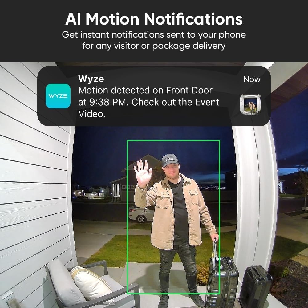 Wired Doorbell Camera v2 with Alexa & Google Assistant