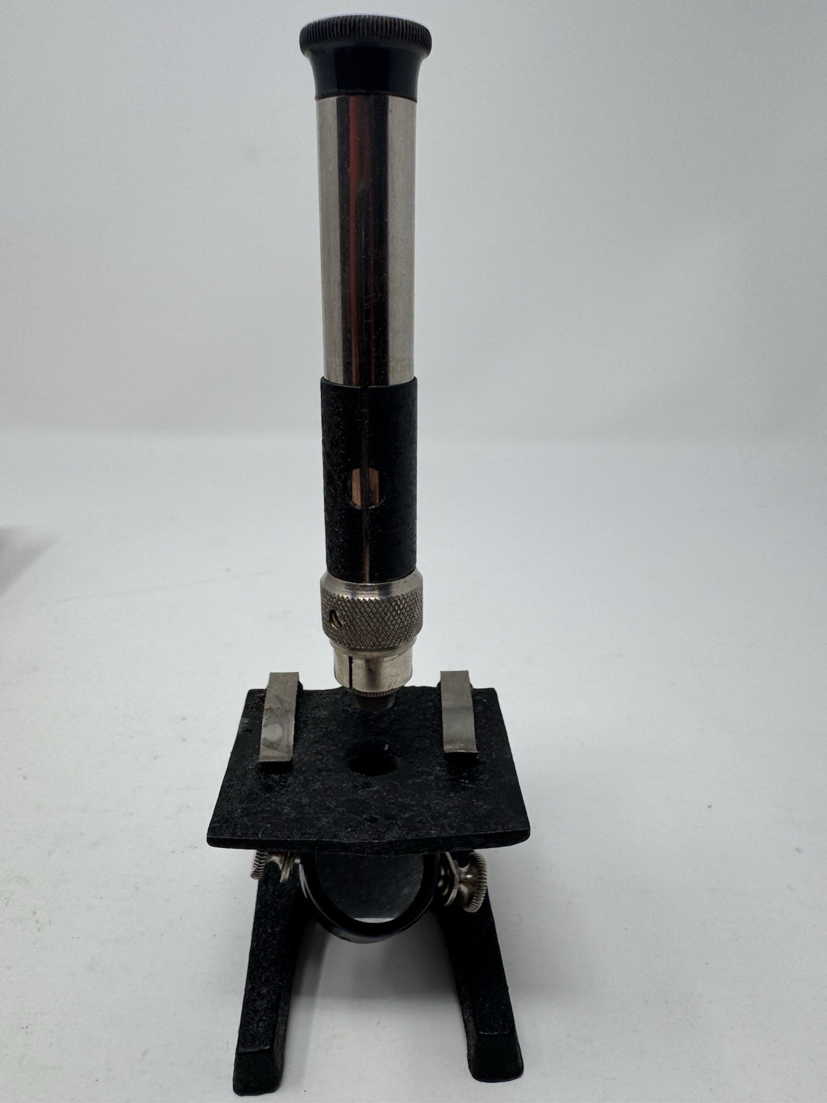 Vintage Student Mini Microscope Reflector W/ Slides And Box