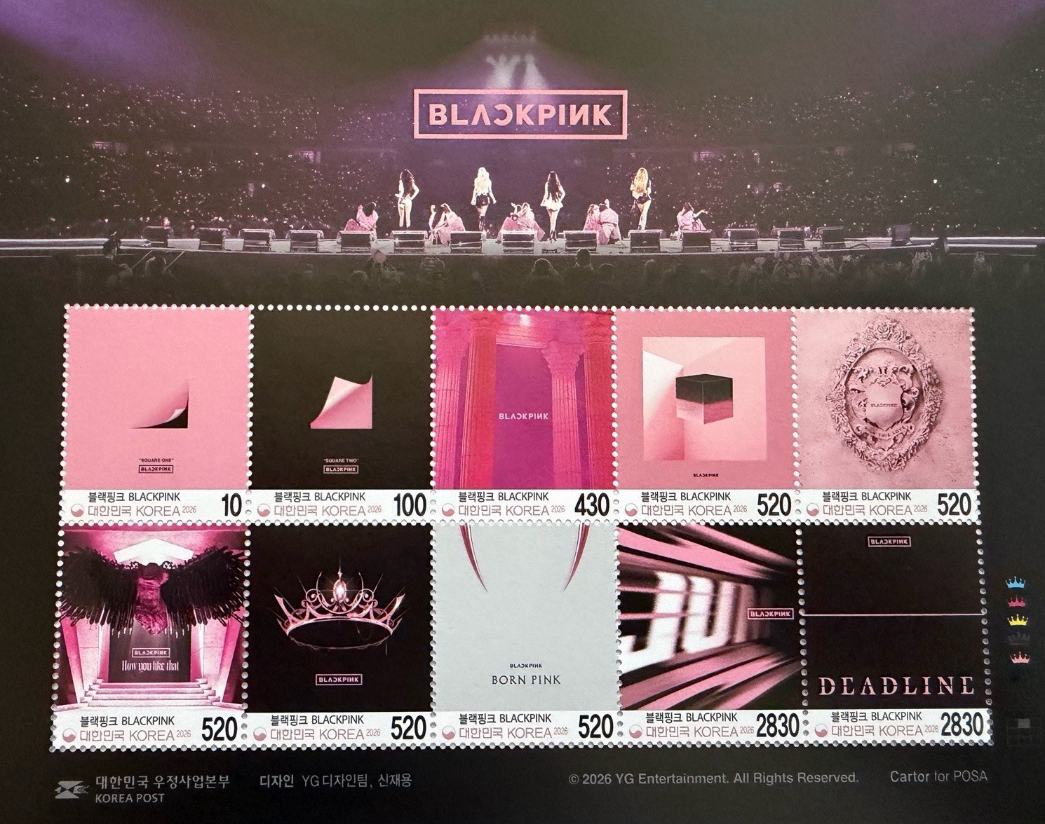 BLACKPINK 10th Anniversary Official Korea Post Commemorative Stamp Limited Edit