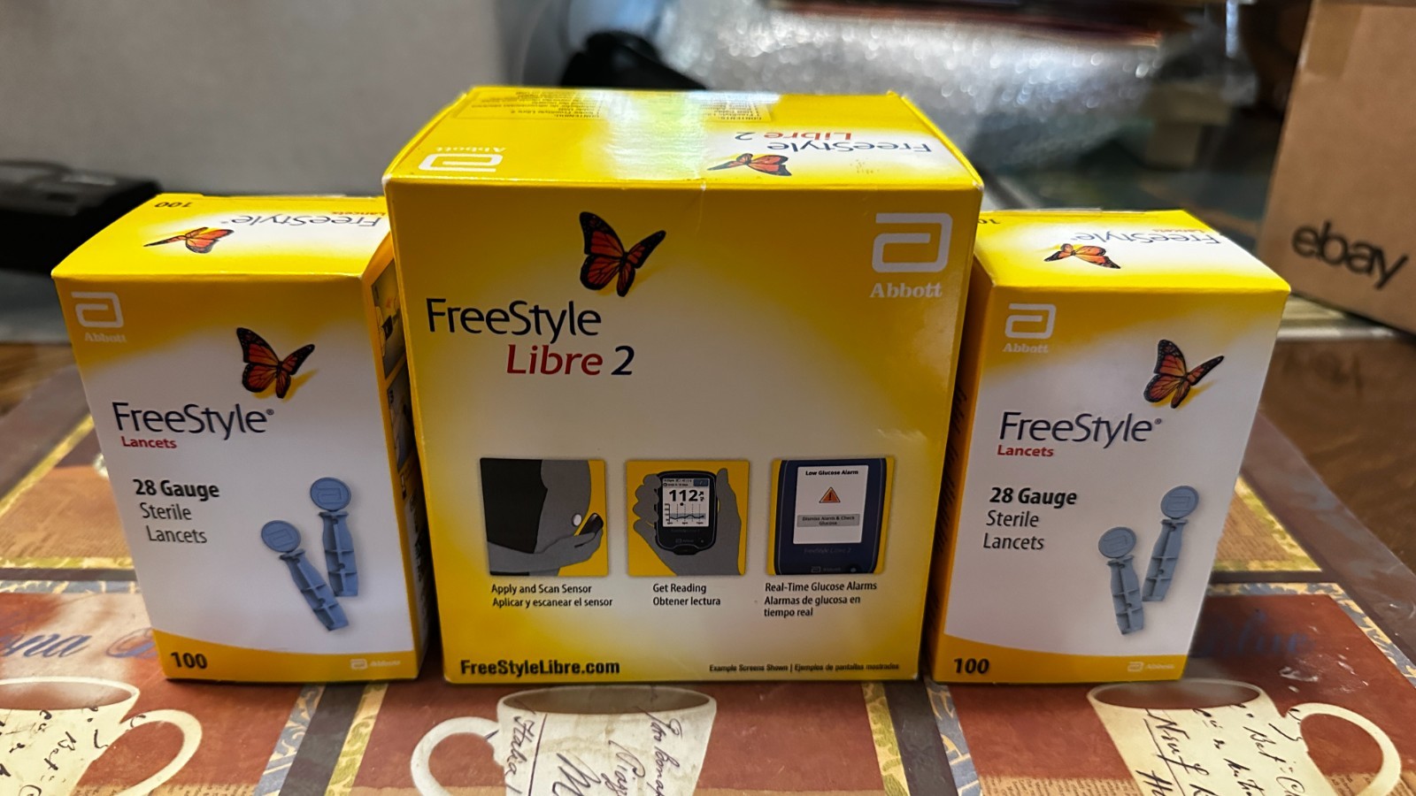 FreeStyle Lancets 200 (2x100) Sealed. All included in photo