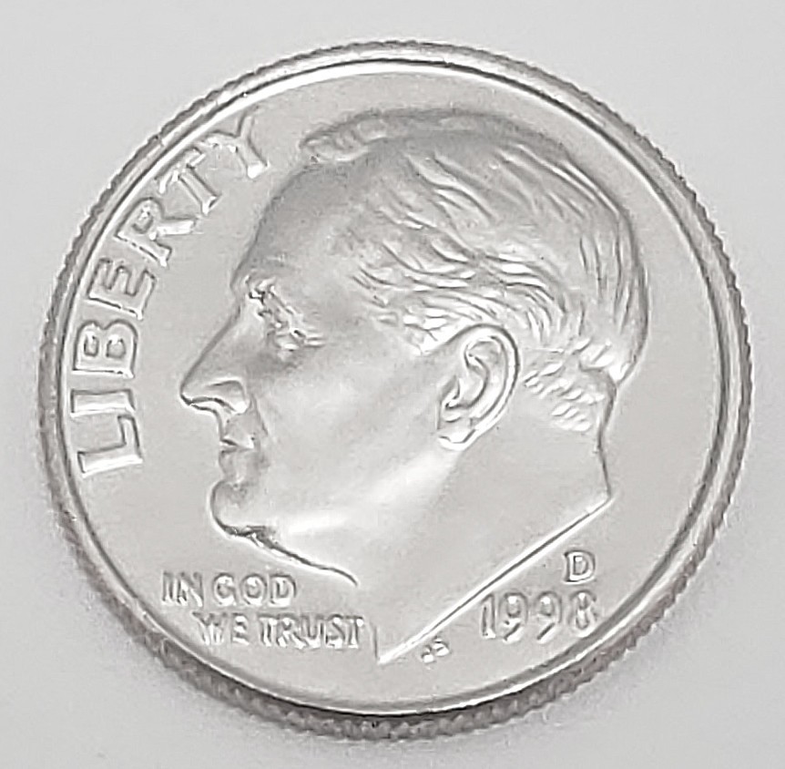 1998 D Roosevelt Dime AVE CIRCULATED **FREE SHIPPING**