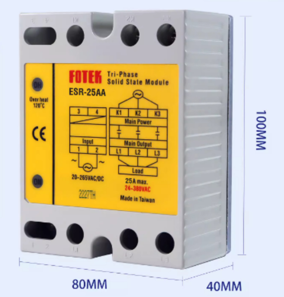 Fotek ESR-25AA ESR25AA Solid State Module 24-380VAC 25A Brand
