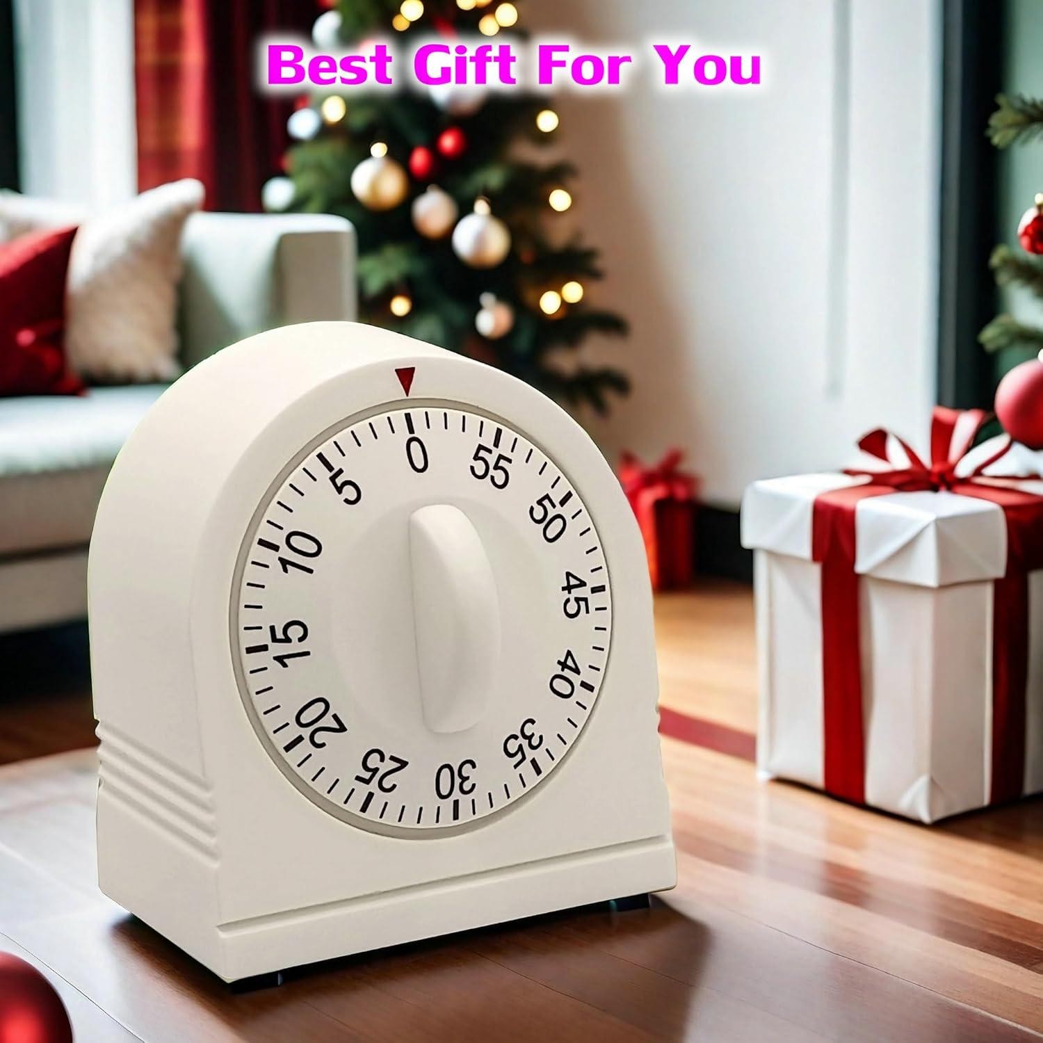 60 Minute Wind Up Timer Visual Mechanical Timer with Loud Alarm Manual Countdown