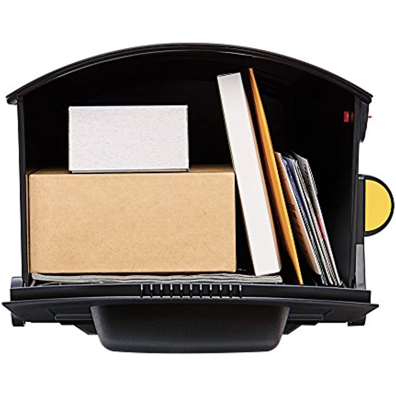 Gibraltar Mailboxes Patriot Large Capacity Rust-Proof Plastic Black, Post-Mount