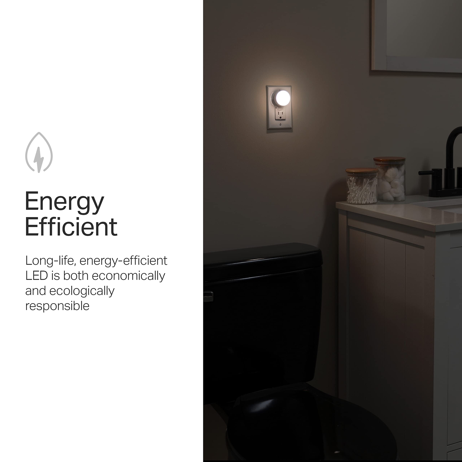 Mini Led Night Light Plugin Dusk To Dawn Sensor Warm White Compact Ambient Light