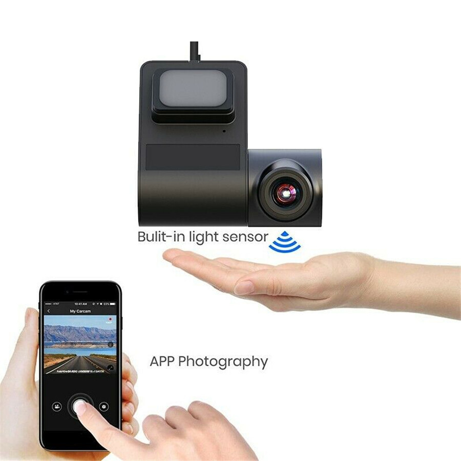 Car Front Windshield DVR Dash Camera Loop Recording ADAS 170° Wide Angle Dashcam