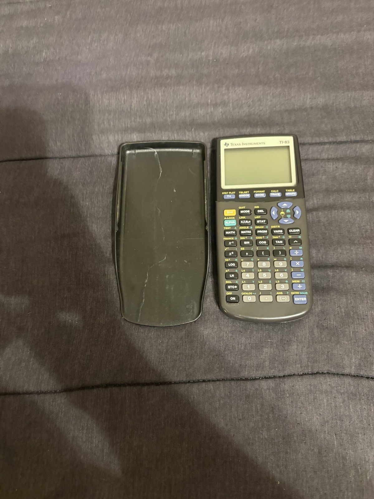 Texas Instruments TI83 Plus Calculator *TESTED & WORKING* With Cover