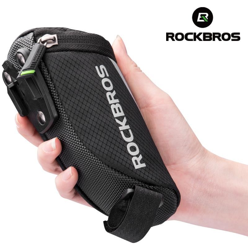 Rockbros Bike Bag Portable Reflective Saddle Bag Tail Seatpost Nylon Bicycle Bag