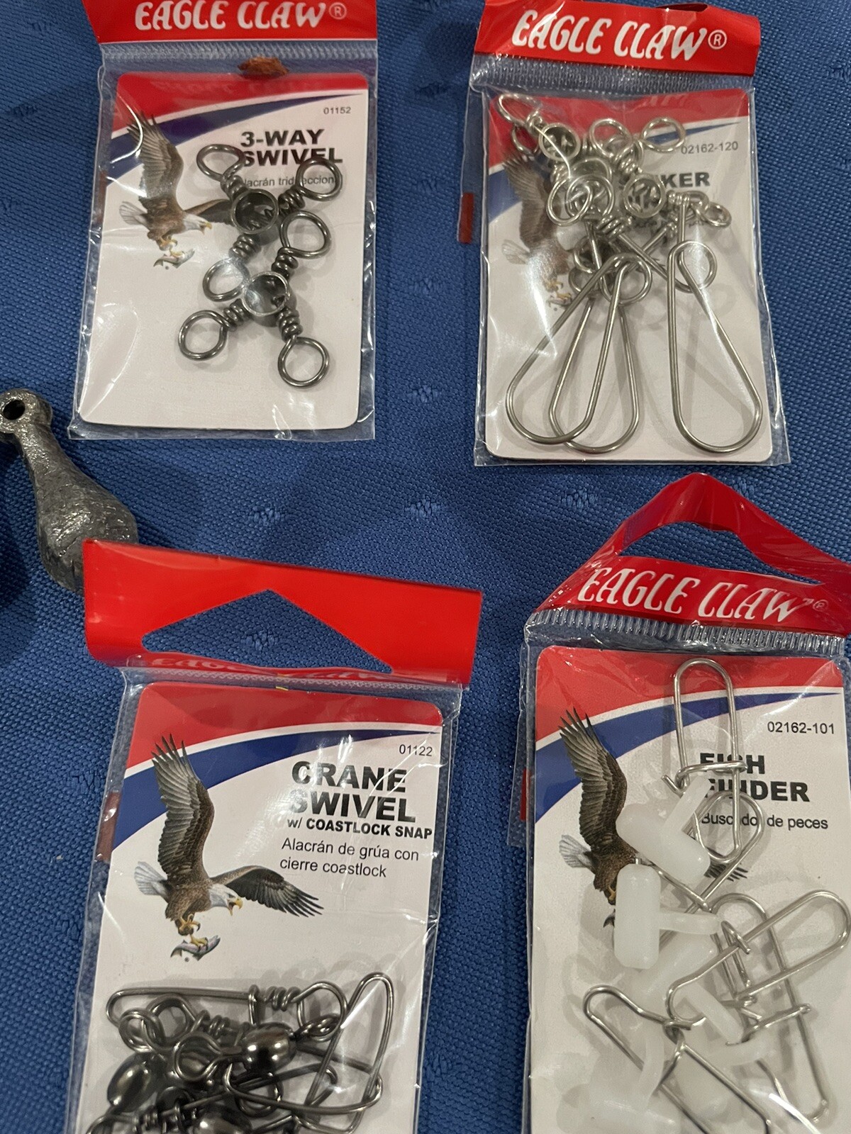 New Eagle Claw 3-way Swivel+Sinker Pin+crane Swivel+fish Finder ,sinkers