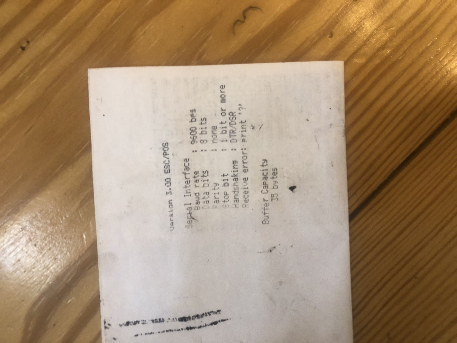 Epson TM-U295 Ticket Printer with RS-232 & Power Supply READ