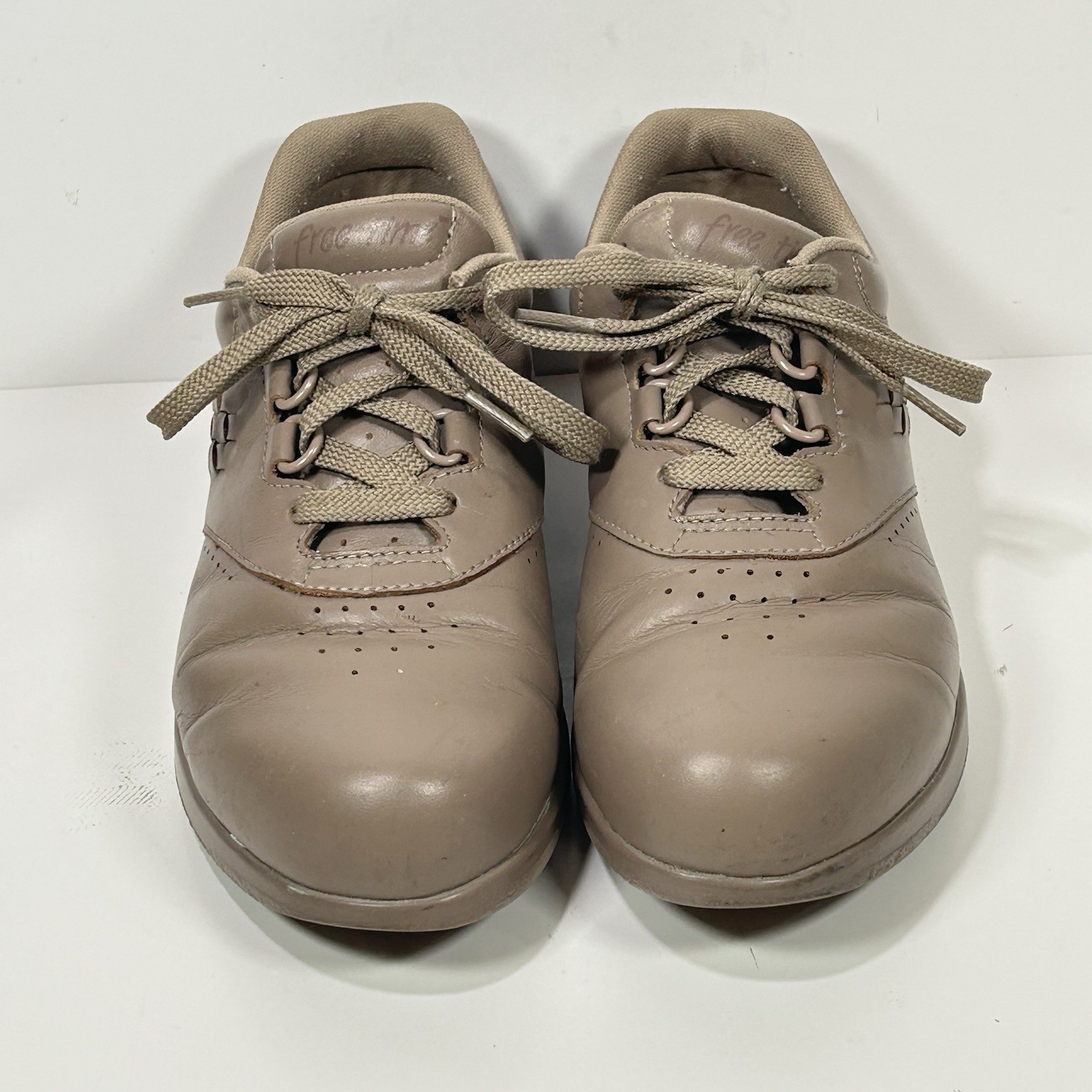 SAS Free Time Sneakers Womens 7.5 M Taupe Leather Tripad Comfort Shoes Diabetic