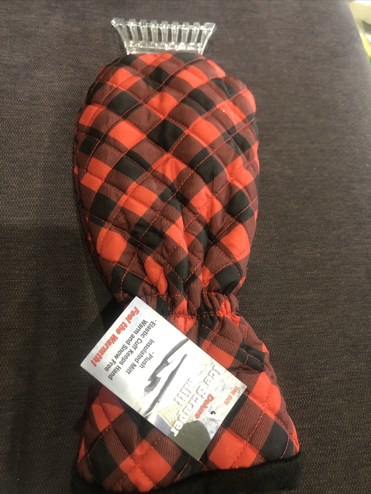 Mark Feldstein Deluxe Windshield Ice Scraper Mitt, Insulated One Size