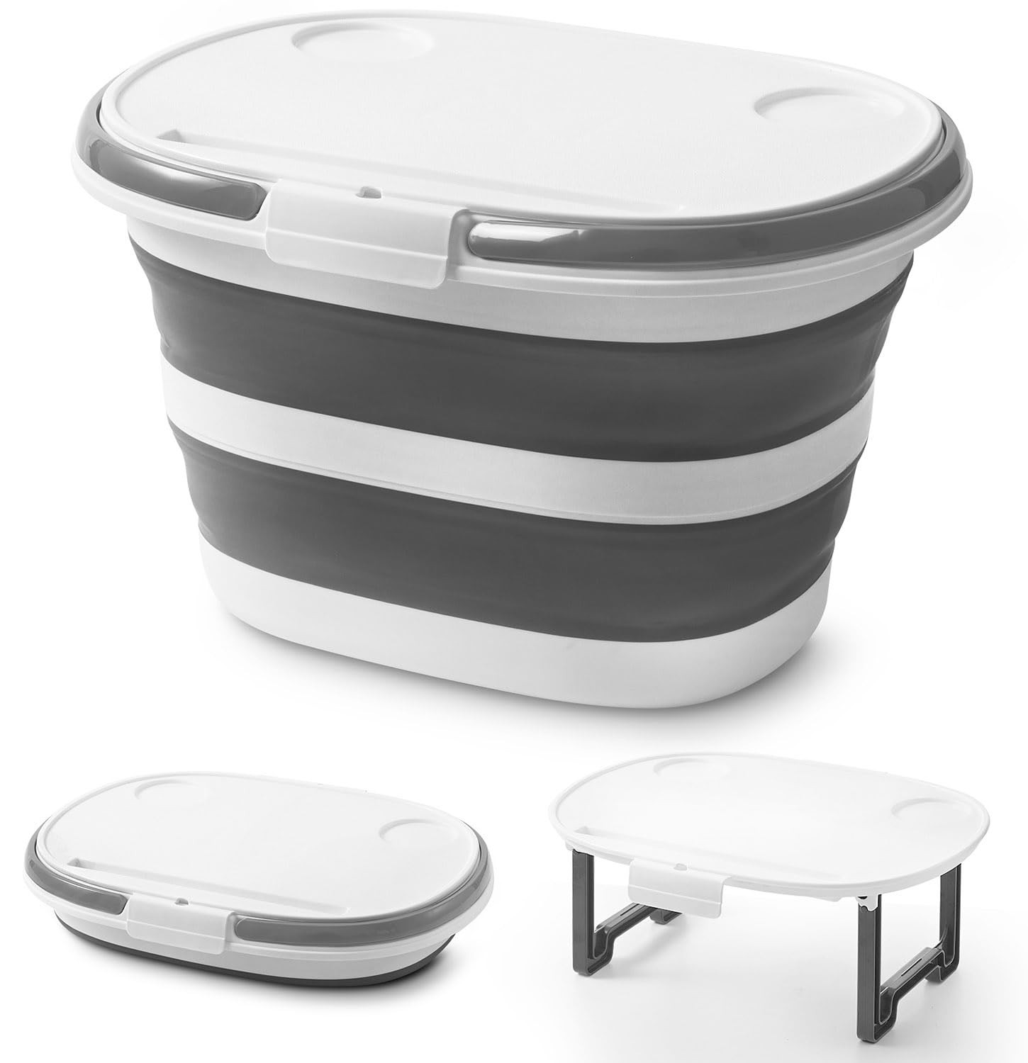 Zonopy Collapsible Bucket, Upgraded 16L (4.2 Gallon) 16l-bucket With Lid