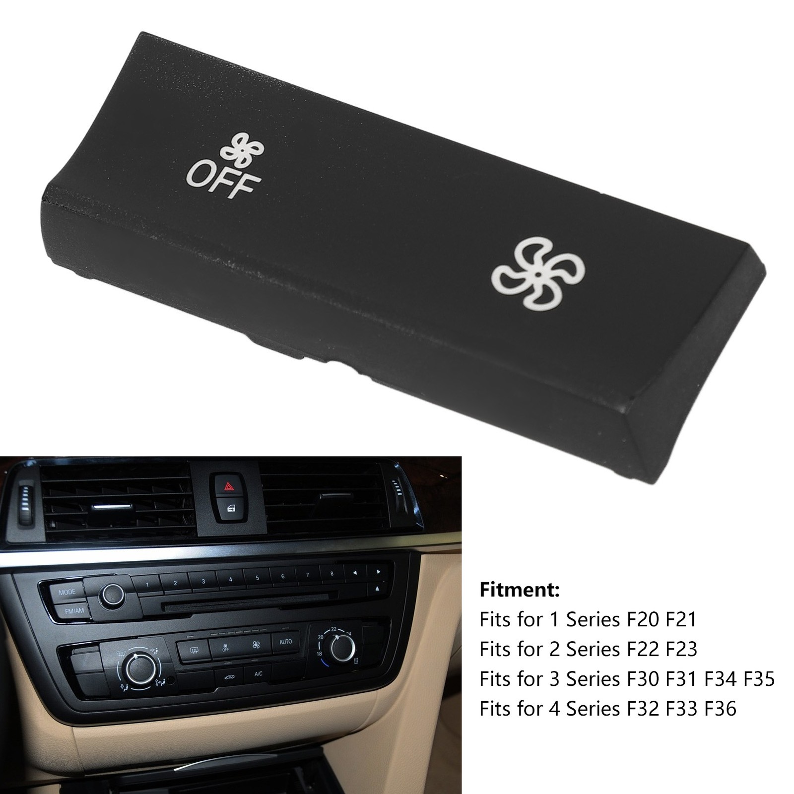 AC Climate Control Panel Button ABS Fan Speed Control Button Fan Control Sw ZIPS
