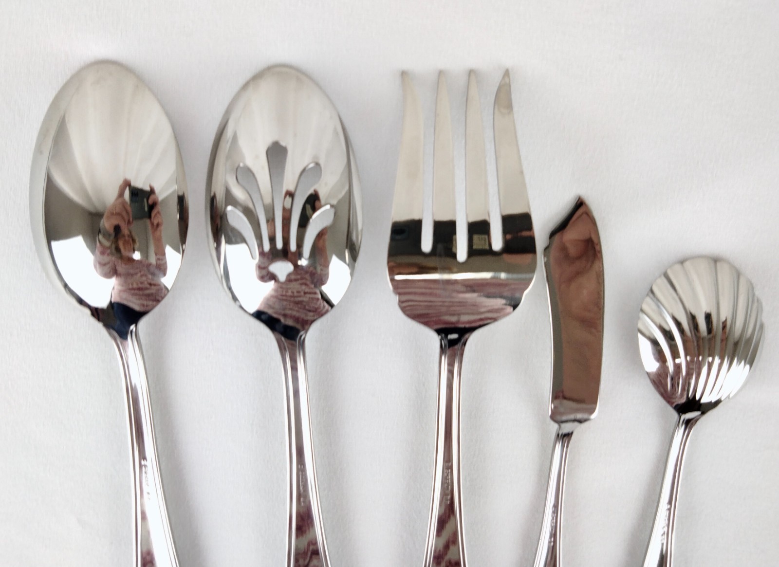 Gorham Monet Stainless 18/8 5 Piece Hostess Set & Pie Server Silver Color