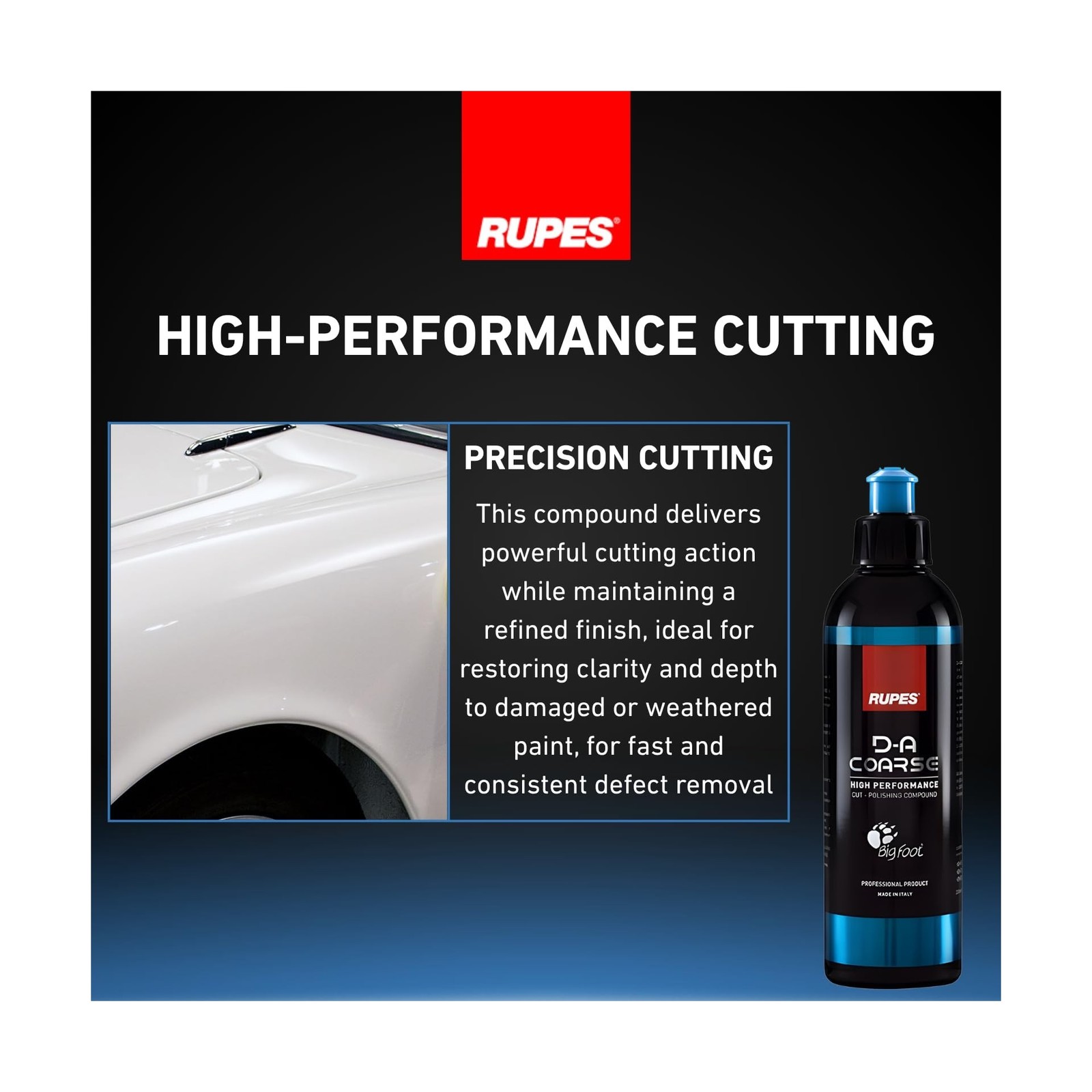 RUPES 250 ml D-A Coarse High Performance Cut Polishing Compound for... Fast Ship