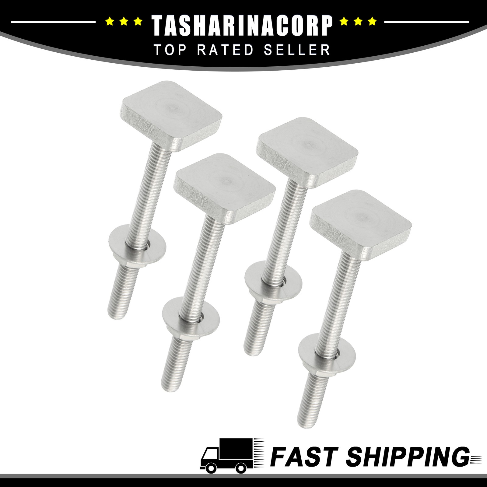 Universal Piece of 4 Car Roof Rack T Shaped Slot Bolt M6 with Nuts Washer