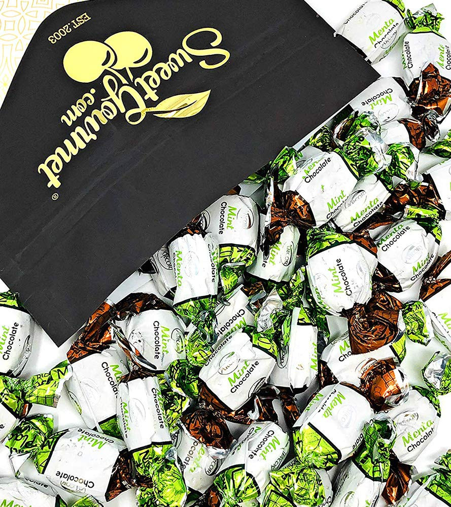 Chocolate Filled Mints Hard Candy Individually Wrapped Bulk 2 lb