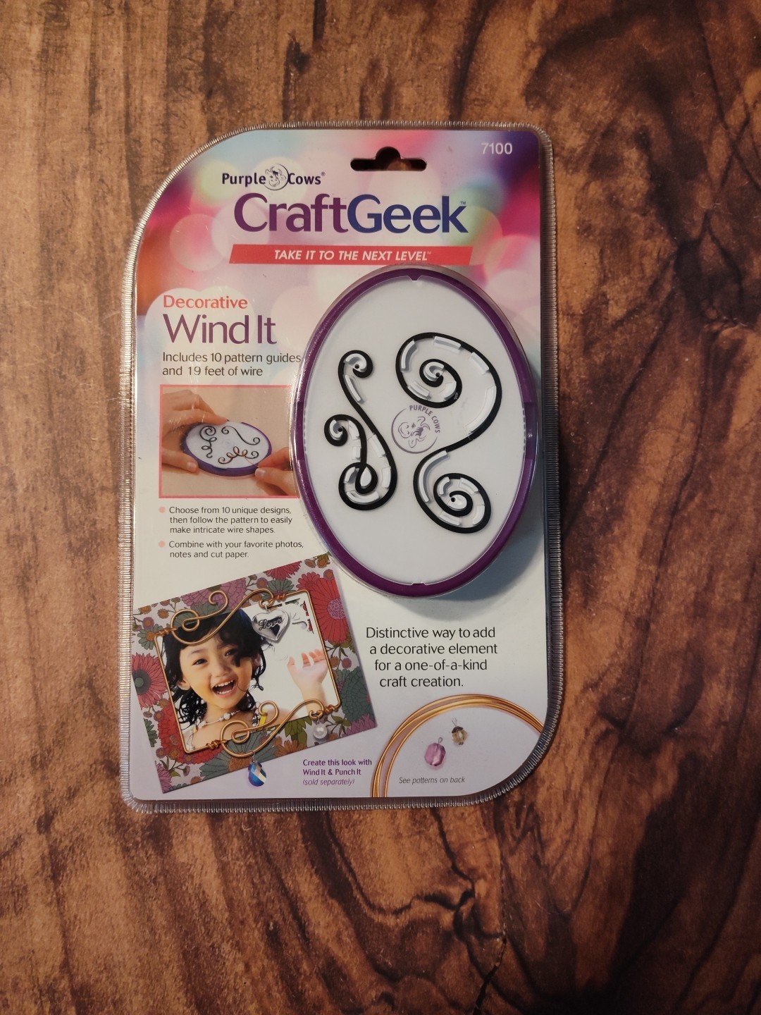 PURPLE COWS CRAFT GEEK DECORATIVE WIND IT NEW IN PACKAGE Without Tags