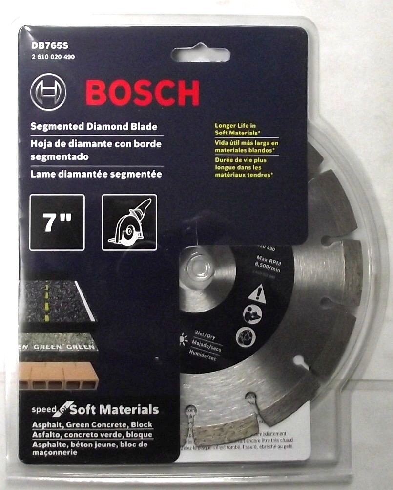 Bosch DB765S 7" Soft Material Segmented Diamond Saw Blade 7/8" Arbor