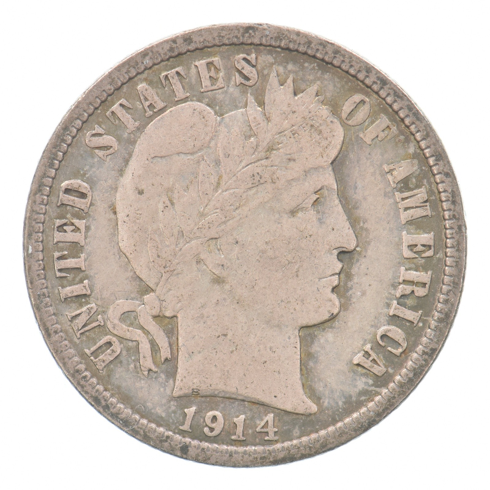 1914-D Barber Dime Beautiful Tone *2453