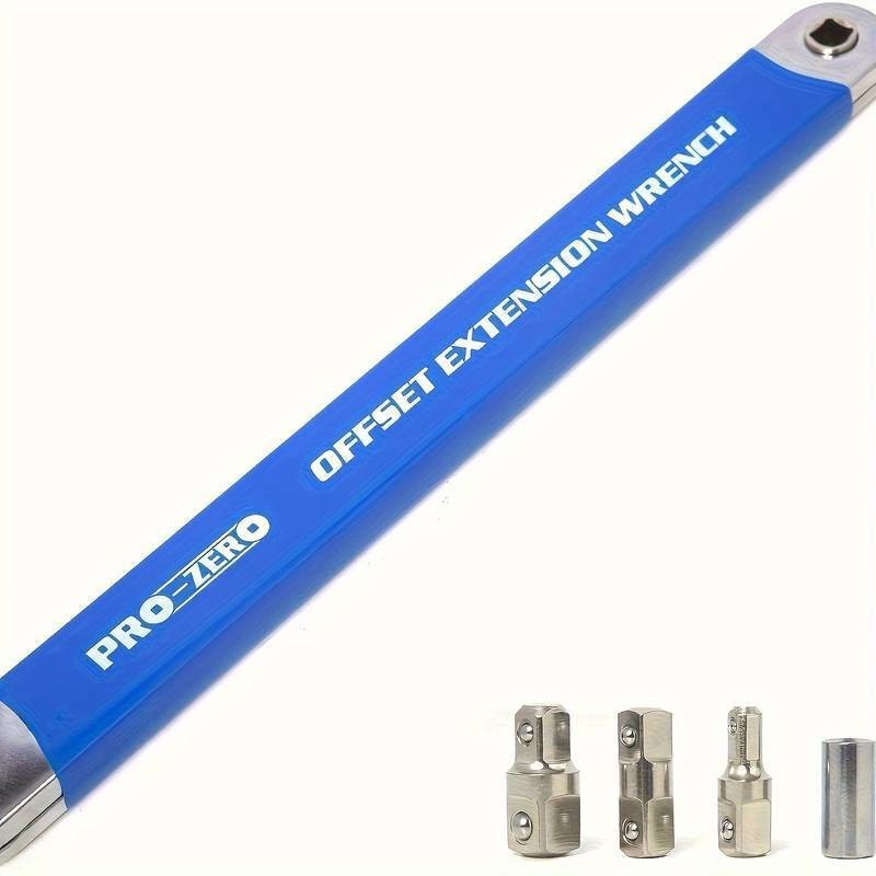 US Multifunctional Offset Extension Wrench Impact Ready Socket Tool w/Adapter