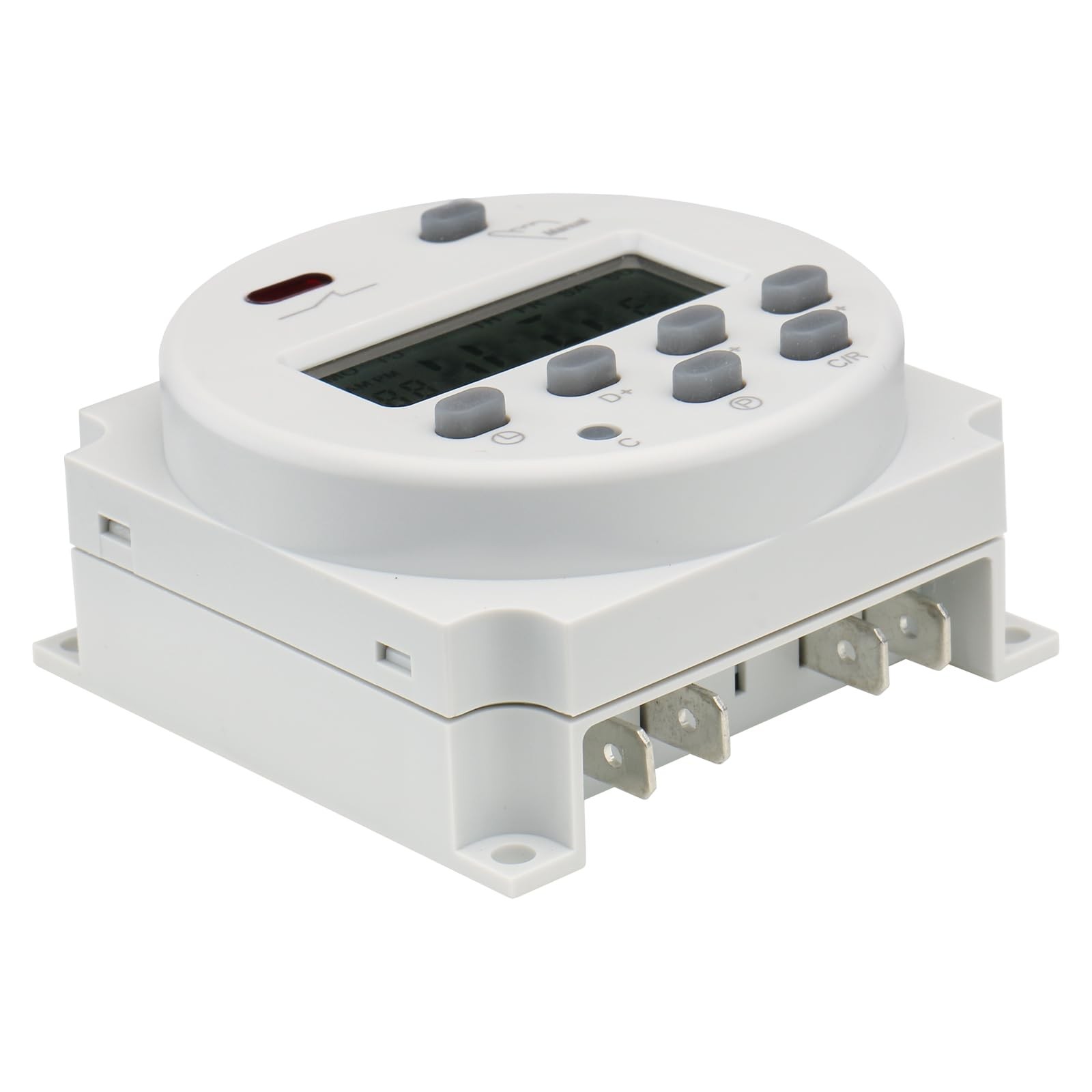 Baomain Time Switch Relay,Digital LCD Programmable Timer,110V AC Timer, White