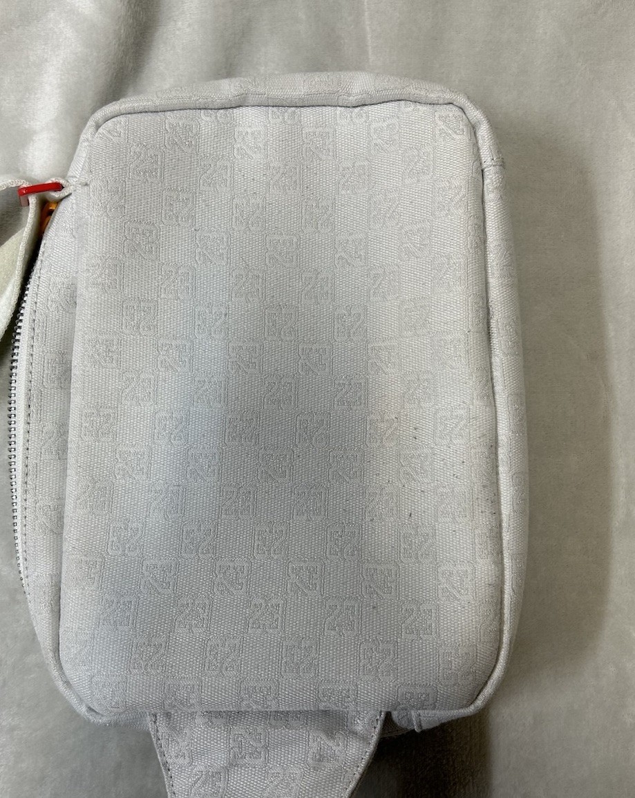 Jordan Paint Splatter Crossbody Bag White Multicolor Adjustable Strap Pockets