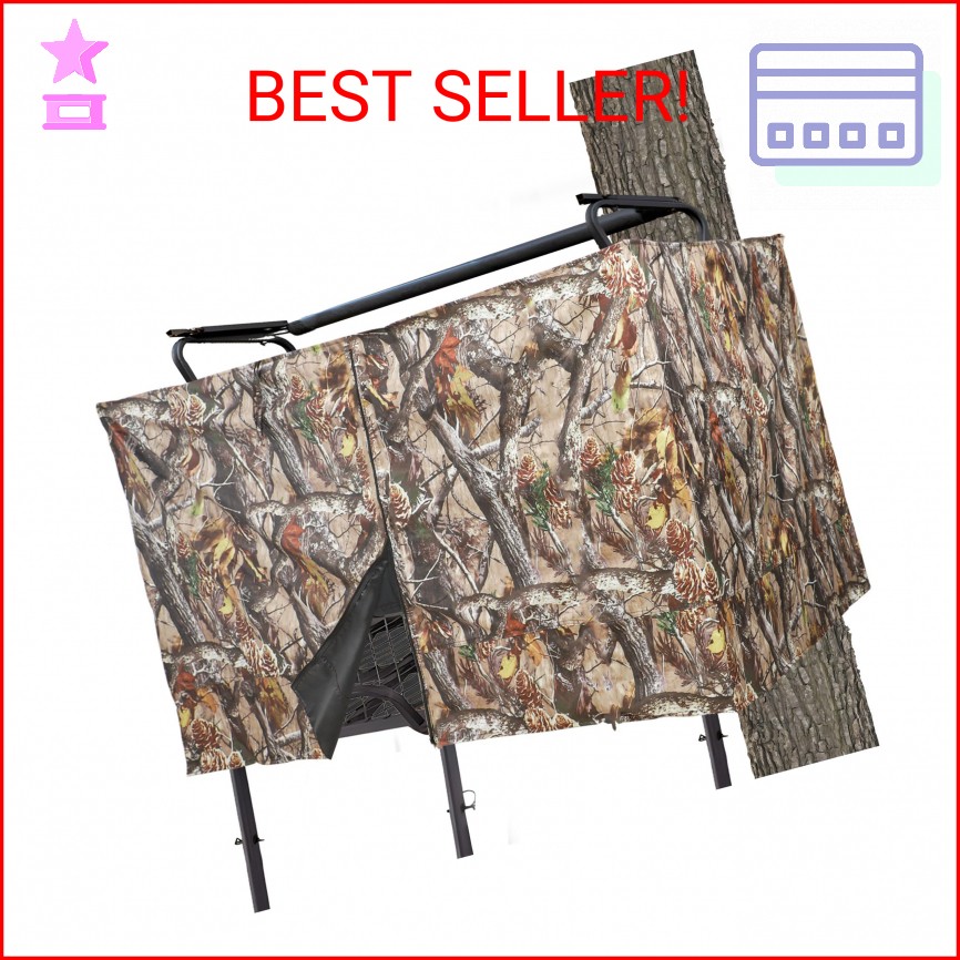 Maniaacer Hunting Tree Stand Blinds Cover 142" x 35" Extra Large Camouflage Univ