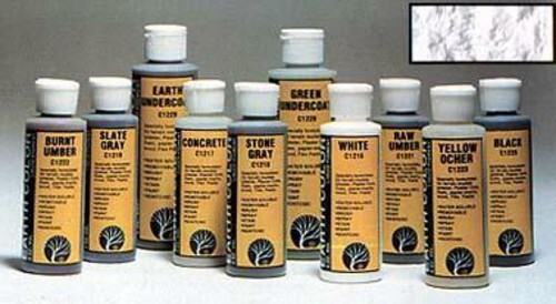Woodland Earth Color - White 4 oz. - Model Railroad Scenery Supply - #c1216