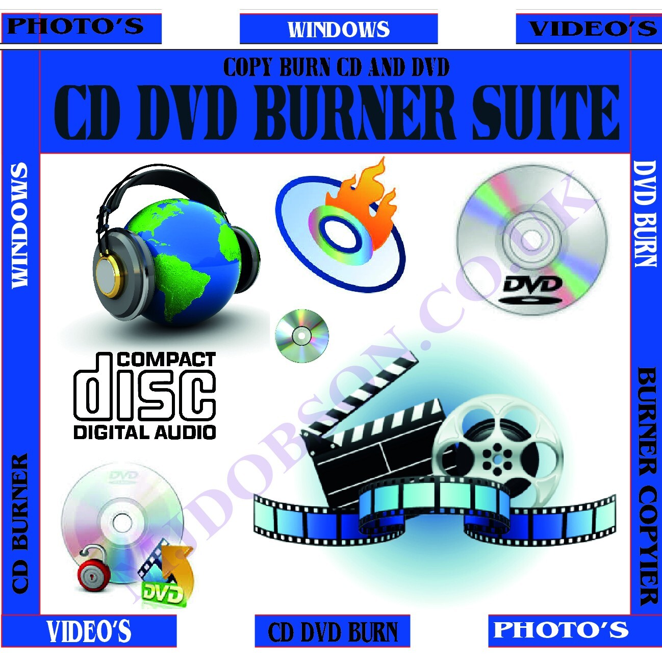 Disc Burner Software Suite – CD DVD NO INTERNET OR SUBSCRIPTION REQUIRED