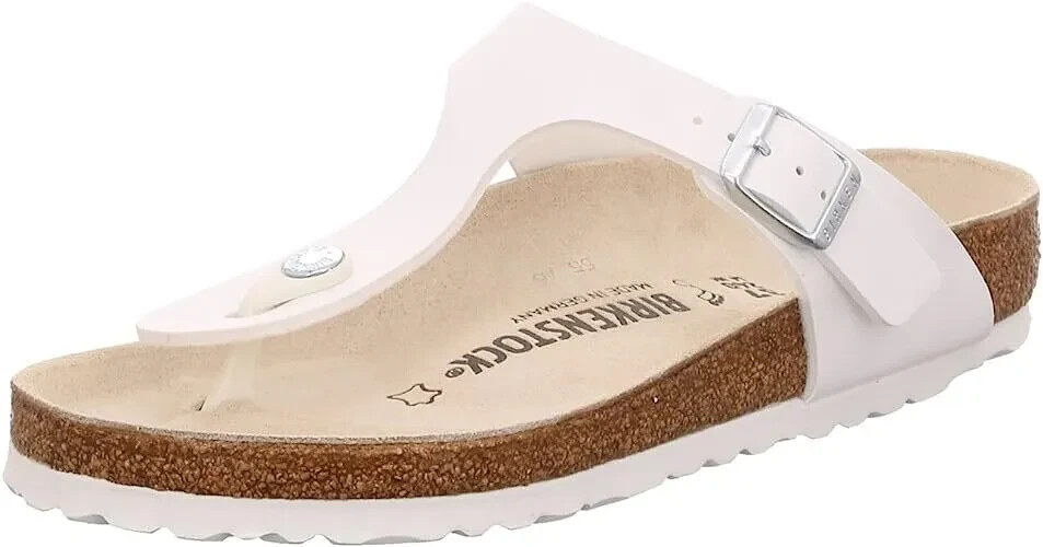 New Birkenstock Gizeh 0043731 Regular Fit Birko-Flor Thong Flip Flop - White