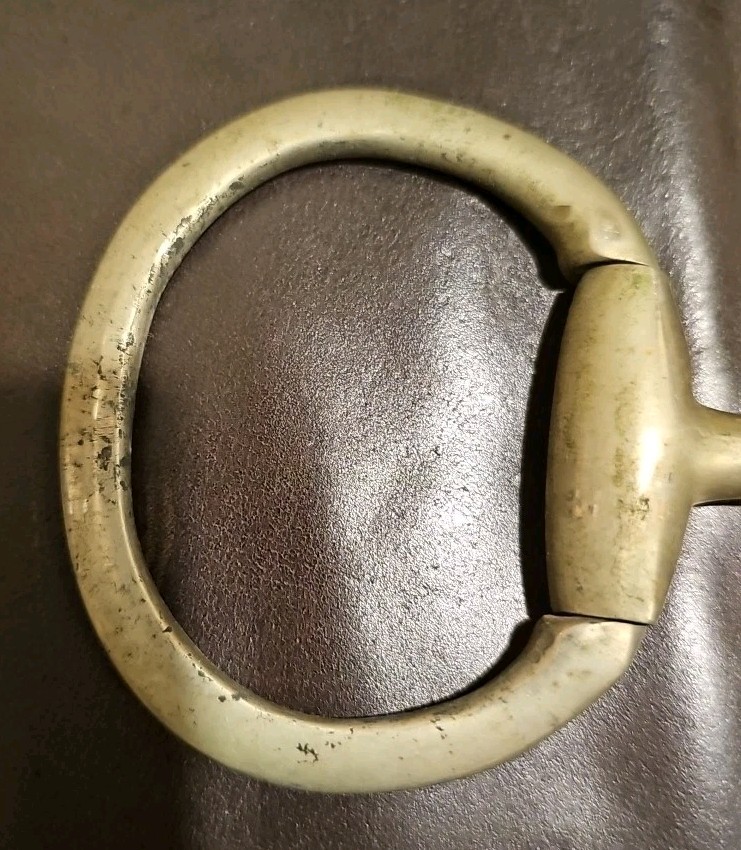 Dr. Bristol Used Egg Butt Snaffle. 4 3/4" Mouth English Bit