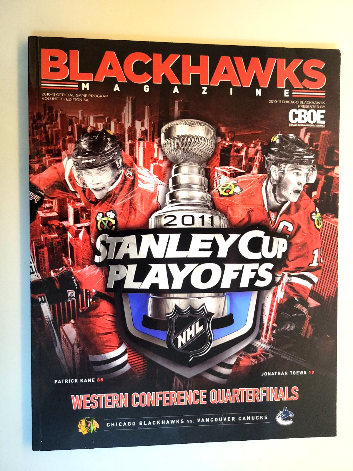 2011 Chicago Blackhawks vs Canucks Playoffs Magazine Program Patrick Kane, Toews