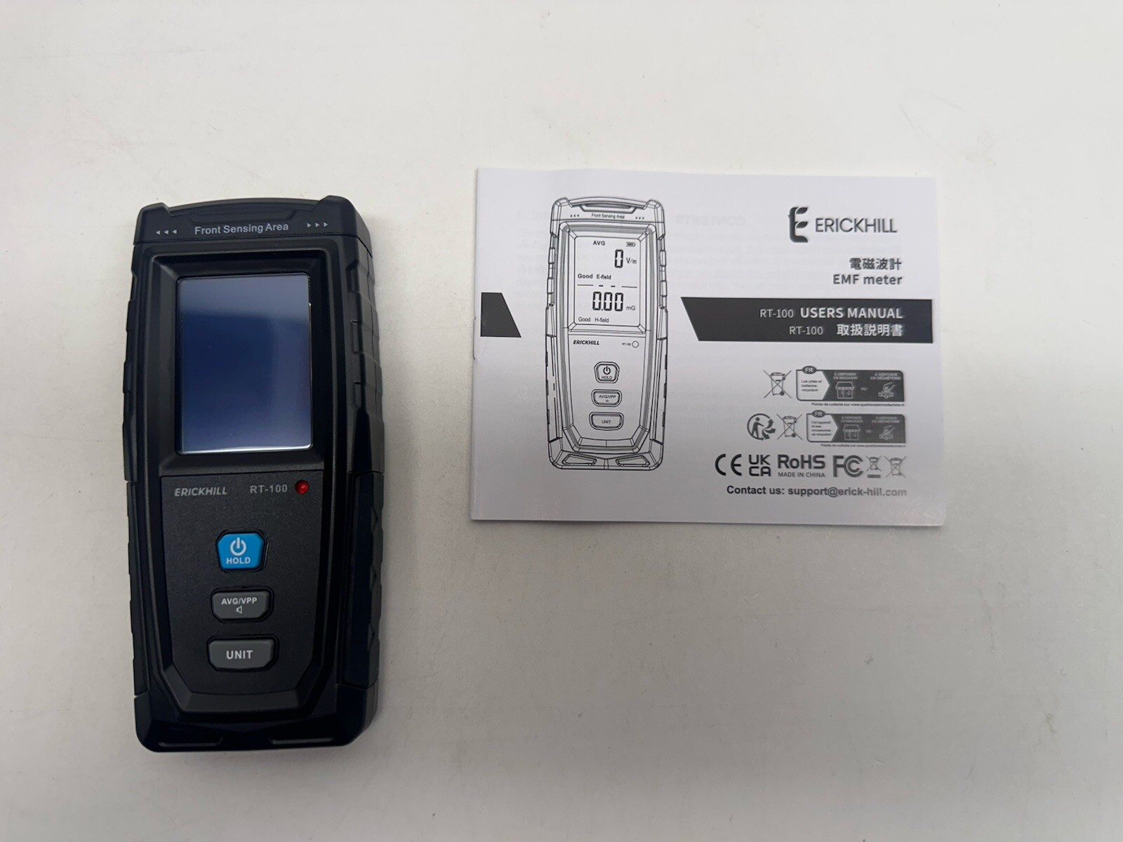 ERICKHILL EMF Meter, Rechargeable Digital Electromagnetic Field Radiation