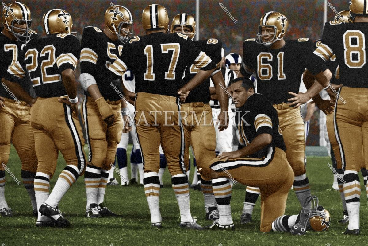 DV948 Billy Kilmer - Jim Taylor Saints Football 8x10 11x14 16x20 Colorized Photo