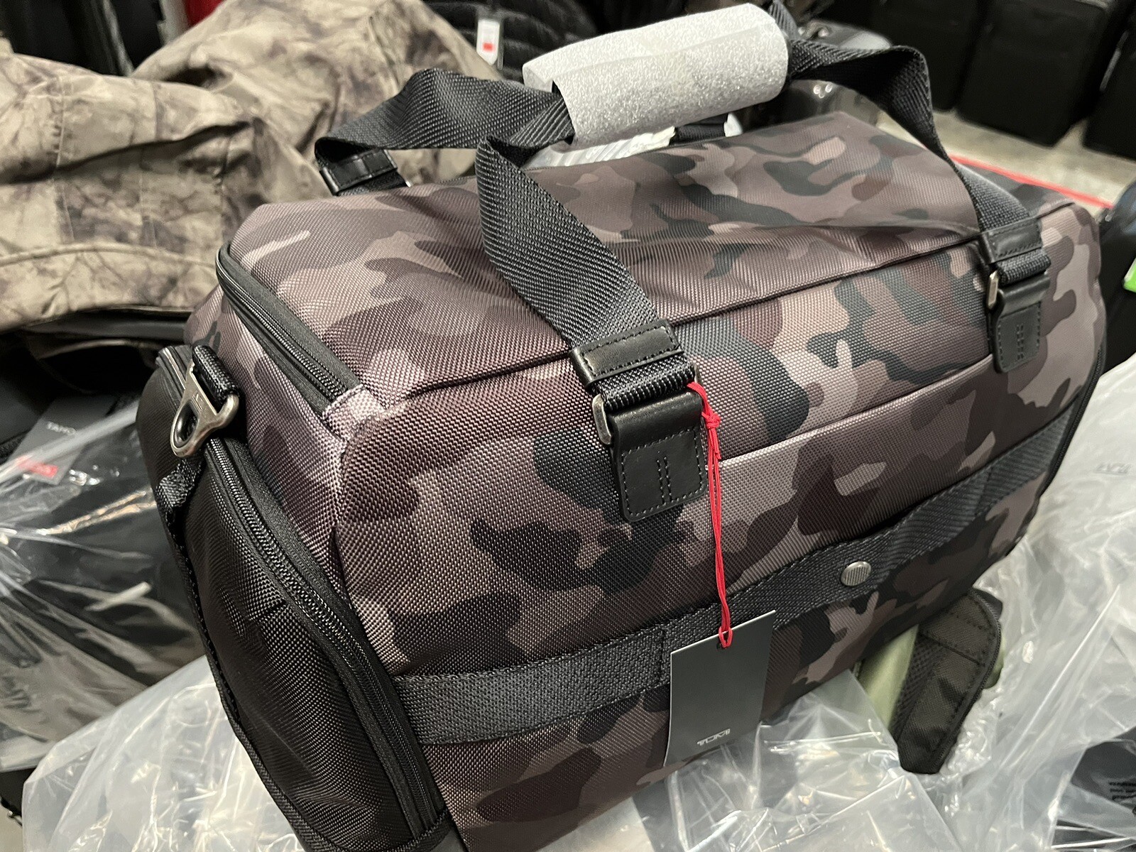 Tumi Khaki Camo Fremont Charge Duffel