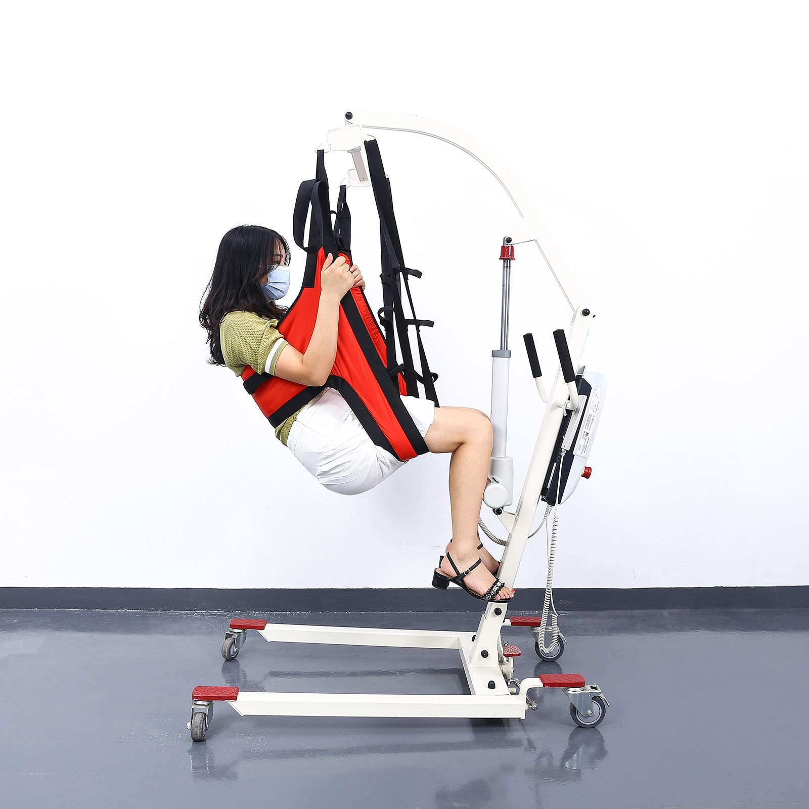 Lift Sling, Medical Patient Slings with Commode Cutout, Four XL, Red