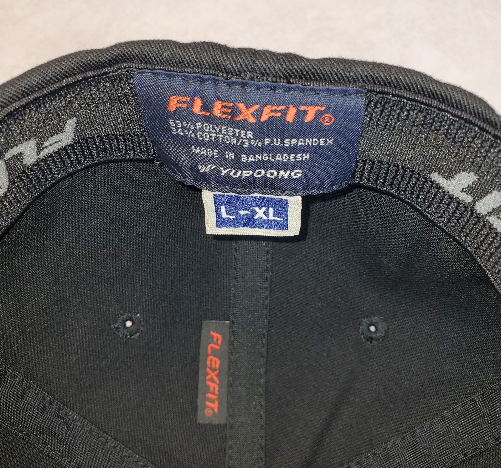 HD Wing Patch on Flexfit 6277 Combed Cotton Hat L/XL 7 1/4" - 7 5/8" Black