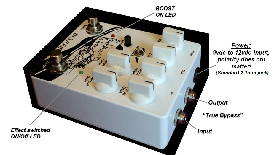 New RD2 Reckless Driver Boost-Distortion for guitar-DLS Effects Factory Direct!