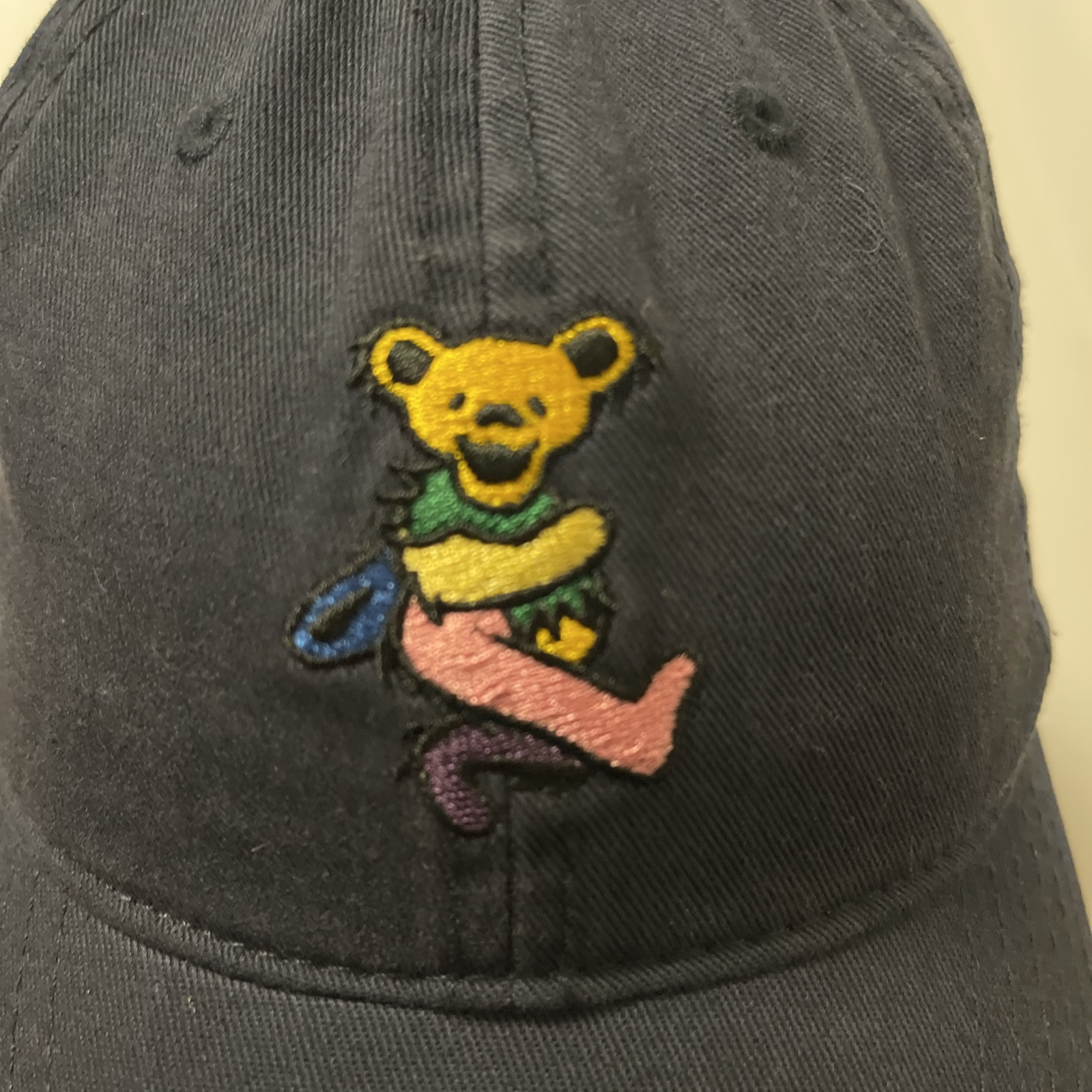 Grateful Dead Blue/Gray Adjustable Strap Hat Cap Multicolor Bear By Mad Engine
