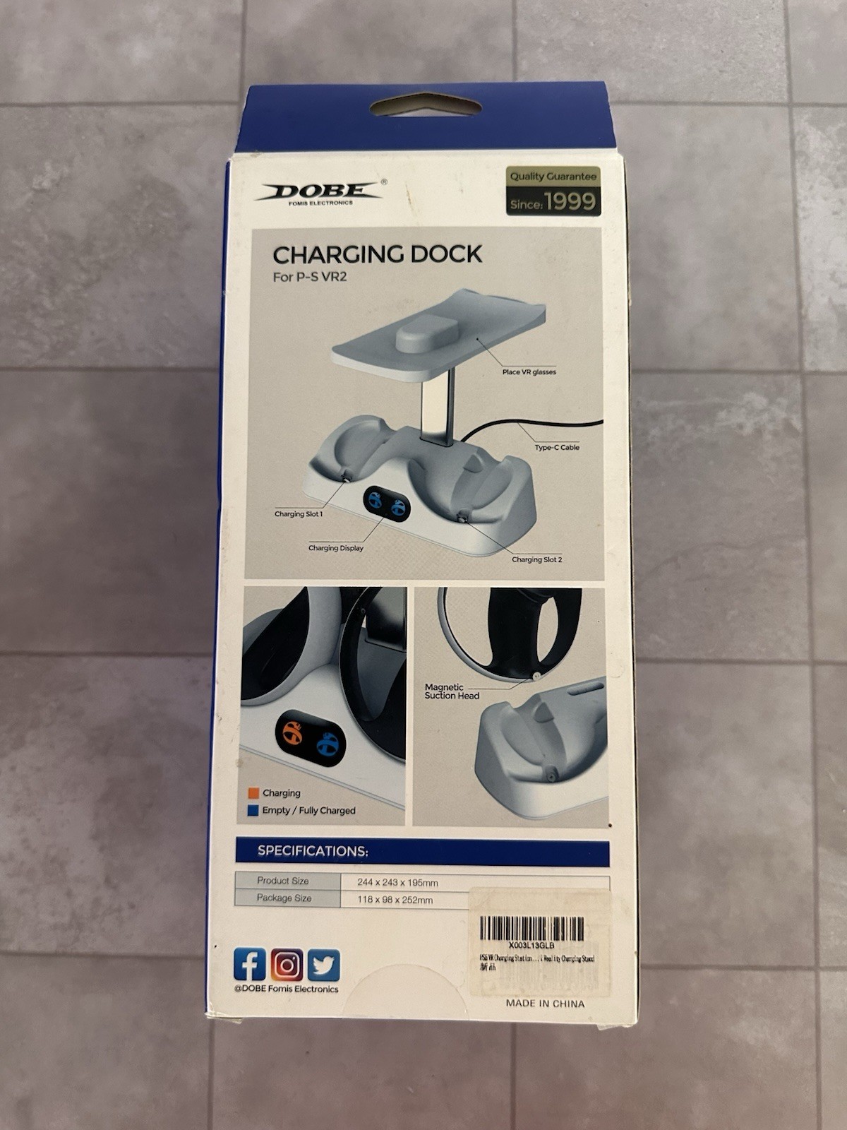 DOBE PS VR2 Charging Dock USB-C Fast Charging Magnetic Suction