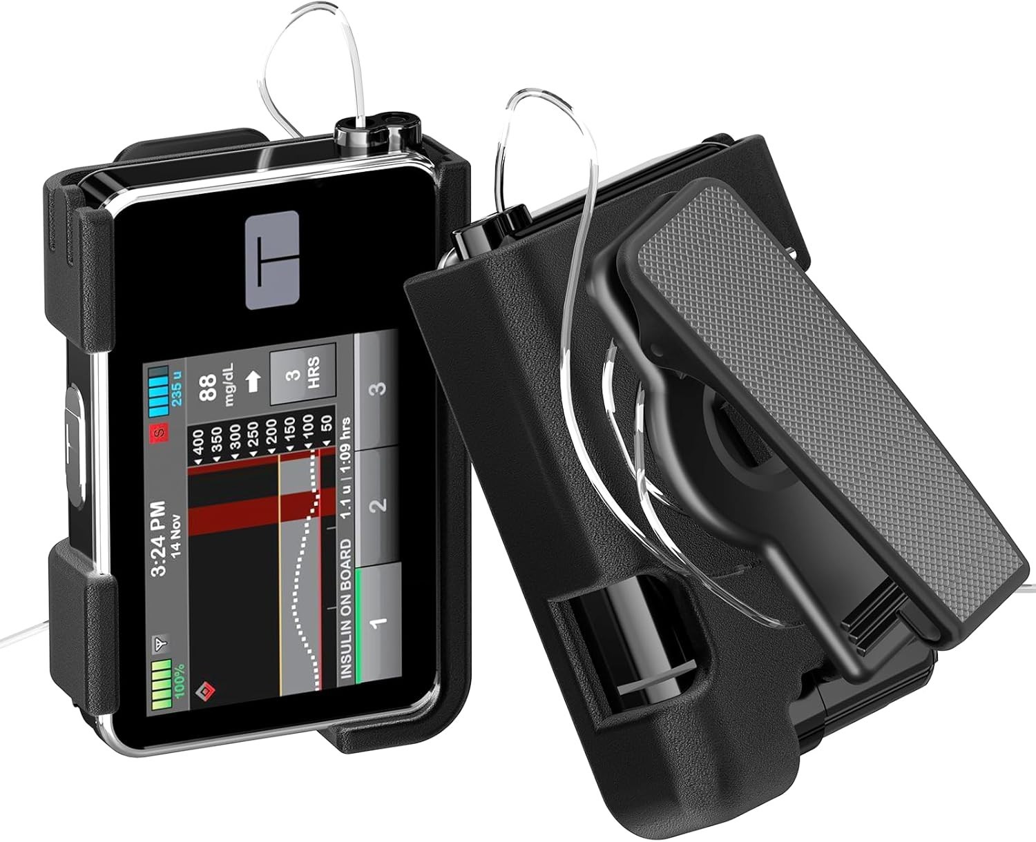 Tandem Tslim X2 Pump Case, t Slim X2 Pump Case with 360° Rotatable Clip Black