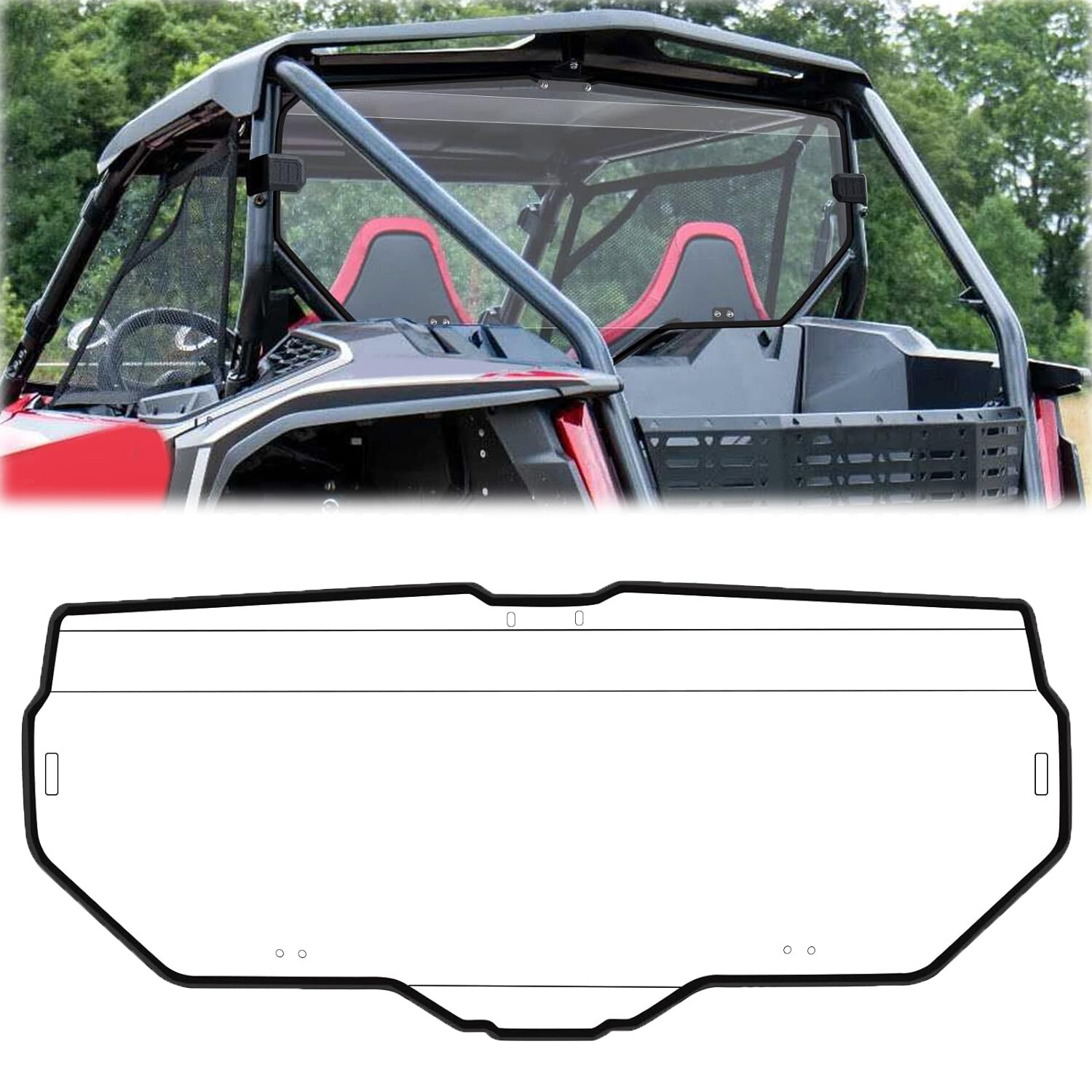 Talon 1000 Rear Window Rear Windshield  for 2019-2025 Honda Talon 1000R/1000X